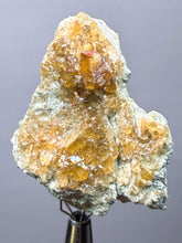 Load image into Gallery viewer, Hessonite Garnet Cluster on Matrix – Natural Collector Specimen from Pakistan | High-Grade Orange-Red Garnet Crystals