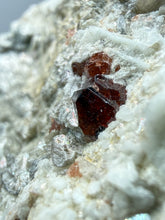 Load image into Gallery viewer, High-Grade Naturally Faceted Red Spessartine Garnet on Matrix — Skardu, Pakistan