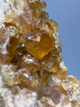 Load image into Gallery viewer, Hessonite Garnet Cluster on Matrix – Natural Collector Specimen from Pakistan | High-Grade Orange-Red Garnet Crystals
