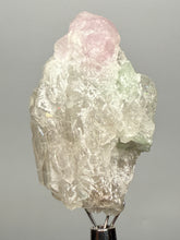 Load image into Gallery viewer, Pink Morganite & Mint Green Tourmaline in Shiny Quartz – Pegmatite Mineral Specimen from Pakistan