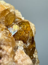 Load image into Gallery viewer, Hessonite Garnet Cluster on Matrix – Natural Collector Specimen from Pakistan | High-Grade Orange-Red Garnet Crystals