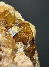 Load image into Gallery viewer, Hessonite Garnet Cluster on Matrix – Natural Collector Specimen from Pakistan | High-Grade Orange-Red Garnet Crystals