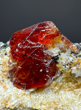 Load image into Gallery viewer, Naturally Faceted Zircon Crystal on Pegmatite–Biotite Matrix • Pakistan Mineral Specimen