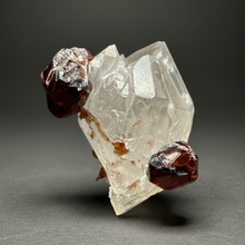 Load image into Gallery viewer, High-Grade Naturally Faceted Red Spessartine Garnet on Matrix — Skardu, Pakistan