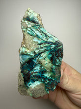 Load image into Gallery viewer, 6” Polished Native Copper in Chrysocolla — Display Specimen (Indonesia)