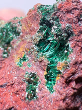 Load image into Gallery viewer, Brochantite Collector Mineral Specimen – Vivid Green Copper Crystals from Morocco