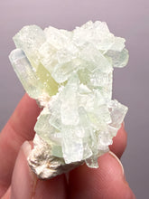 Load image into Gallery viewer, Luminous Mint Apophyllite with Glittering Druzy Sugar Quartz – India