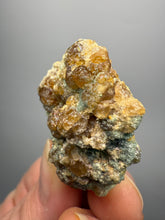 Load image into Gallery viewer, Hessonite Garnet Cluster on Matrix – Natural Collector Specimen from Pakistan | High-Grade Orange-Red Garnet Crystals