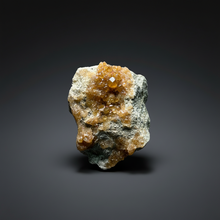 Load image into Gallery viewer, Hessonite Garnet Cluster on Matrix – Natural Collector Specimen from Pakistan | High-Grade Orange-Red Garnet Crystals
