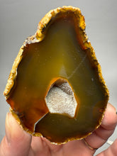 Load image into Gallery viewer, High-Grade Indonesian Sumatra Agate Pair – Vibrant Banded Chalcedony with Rich Color Zoning | Ethical Lapidary & Collector Display Specimens