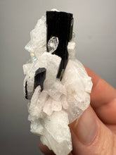 Load image into Gallery viewer, Dark Green Cap Stak Nala Tourmaline on Cleavelandite Matrix – Haramosh Mountains, Pakistan