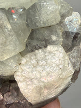 Load image into Gallery viewer, Lustrous Apophyllite over Red Heulandite (Zeolite Pocket) — Deccan Traps, Maharashtra, India
