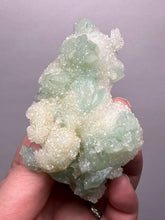 Load image into Gallery viewer, Luminous Mint Apophyllite with Glittering Druzy Sugar Quartz – India
