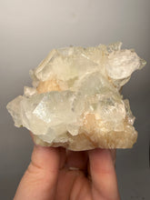 Load image into Gallery viewer, High-Grade Light Green Apophyllite on Pink Stilbite Zeolite | Indian Collector Mineral Specimen