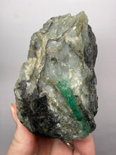 Load image into Gallery viewer, Emerald Variety Green Beryl on Matrix | Northern Bahia, Brazil | Collector Mineral Display Specimen