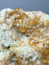 Load image into Gallery viewer, Hessonite Garnet Cluster on Matrix – Natural Collector Specimen from Pakistan | High-Grade Orange-Red Garnet Crystals