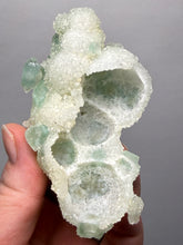 Load image into Gallery viewer, Luminous Mint Apophyllite with Glittering Druzy Sugar Quartz – India