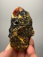 Load image into Gallery viewer, Naturally Faceted Zircon Crystal on Pegmatite–Biotite Matrix • Pakistan Mineral Specimen