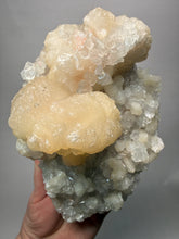 Load image into Gallery viewer, BIG Pearl & Pink Stilbite Flower Crystals w Clear Apophyllite | Maharashtra, India | Collector Display Specimen