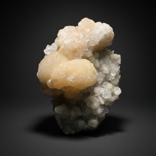 Load image into Gallery viewer, BIG Pearl & Pink Stilbite Flower Crystals w Clear Apophyllite | Maharashtra, India | Collector Display Specimen