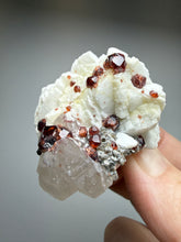 Load image into Gallery viewer, High-Grade Naturally Faceted Red Spessartine Garnet on Matrix — Skardu, Pakistan