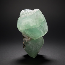 Load image into Gallery viewer, High-Grade Gemmy Green Apophyllite on White Stilbite | Deccan Traps, Maharashtra, India