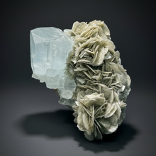 Load image into Gallery viewer, Premium Aquamarine with Mica on Matrix Collector Mineral Specimen – Nagar Valley, Pakistan