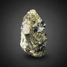 Load image into Gallery viewer, New Find: Huanzala Mine Peru Sphalerite + Chalcopyrite + Apatite + Calcite + Quartz | Collector Display Specimen