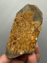 Load image into Gallery viewer, Spessartine Garnet on Smoky Quartz | Wushan Spessartine Mine, Tongbei, Yunxiao Co., Zhangzhou, Fujian, China