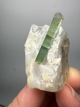 Load image into Gallery viewer, Lime Green Tourmaline on Matrix– Pegmatite Mineral Specimen from Pakistan
