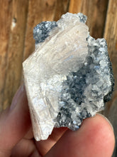 Load image into Gallery viewer, Pink Gem Heulandite on Clear Apophyllite and Clear Heulandite • Maharashtra, India