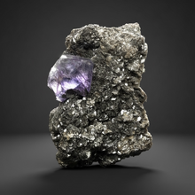 Load image into Gallery viewer, Fluorite Cluster with Mica & Chalcopyrite | Cabinet Specimen | Yaogangxian Mine, Chenzhou, Hunan Province, China