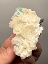 Load image into Gallery viewer, High-Grade Gemmy Green Apophyllite on White Stilbite & Apophyllite | Deccan Traps, Maharashtra, India