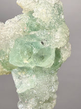 Load image into Gallery viewer, Luminous Mint Apophyllite with Glittering Druzy Sugar Quartz – India