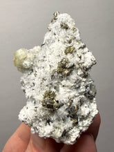 Load image into Gallery viewer, 2.7” New Find: Huanzala Mine Peru Sphalerite + Chalcopyrite + Apatite + Calcite + Quartz | Collector Display Specimen