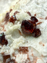 Load image into Gallery viewer, High-Grade Naturally Faceted Red Spessartine Garnet on Matrix — Skardu, Pakistan