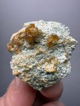 Load image into Gallery viewer, Hessonite Garnet Cluster on Matrix – Natural Collector Specimen from Pakistan | High-Grade Orange-Red Garnet Crystals