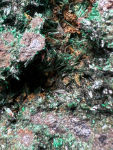 Load image into Gallery viewer, Brochantite Collector Mineral Specimen – Vivid Green Copper Crystals from Morocco