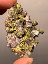 Load image into Gallery viewer, Chalcopyrite Botryoidal Stalactites on Calcite – Cabinet Specimen | Tongshankou Mine, Edong, Daye, Huangshi Prefecture, Hubei Province, China