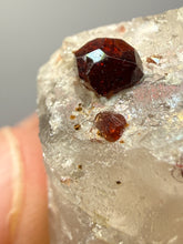 Load image into Gallery viewer, High-Grade Naturally Faceted Red Spessartine Garnet on Matrix — Skardu, Pakistan