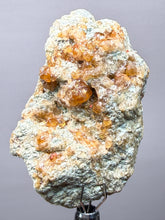 Load image into Gallery viewer, Hessonite Garnet Cluster on Matrix – Natural Collector Specimen from Pakistan | High-Grade Orange-Red Garnet Crystals