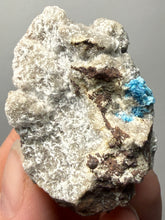 Load image into Gallery viewer, Rare Electric Blue Cavansite on Druzy Matrix – Collector Mineral Specimen | India