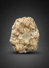 Load image into Gallery viewer, Rare Druzy Golden Diamond Calcite & Pink Huelandite Matrix — Maharashtra, India | Collector Cabinet Specimen