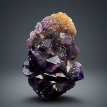 Load image into Gallery viewer, Premium Hematite-Phantom Deep Magenta Ametrine Cluster | Deccan Traps, India | Collector Mineral Specimen