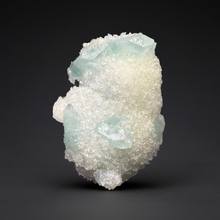 Load image into Gallery viewer, Luminous Mint Apophyllite with Glittering Druzy Sugar Quartz – India