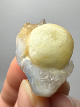 Load image into Gallery viewer, Rare Botryoidal Yellow Fluorite on Quartz Matrix Collector Mineral Specimen – Maharashtra, India