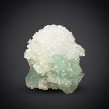 Load image into Gallery viewer, Luminous Mint Apophyllite with Glittering Druzy Sugar Quartz – India