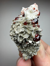 Load image into Gallery viewer, High-Grade Naturally Faceted Red Spessartine Garnet on Matrix — Skardu, Pakistan