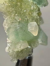 Load image into Gallery viewer, Luminous Mint Apophyllite with Glittering Druzy Sugar Quartz – India