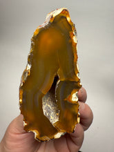Load image into Gallery viewer, High-Grade Indonesian Sumatra Agate Pair – Vibrant Banded Chalcedony with Rich Color Zoning | Ethical Lapidary & Collector Display Specimens